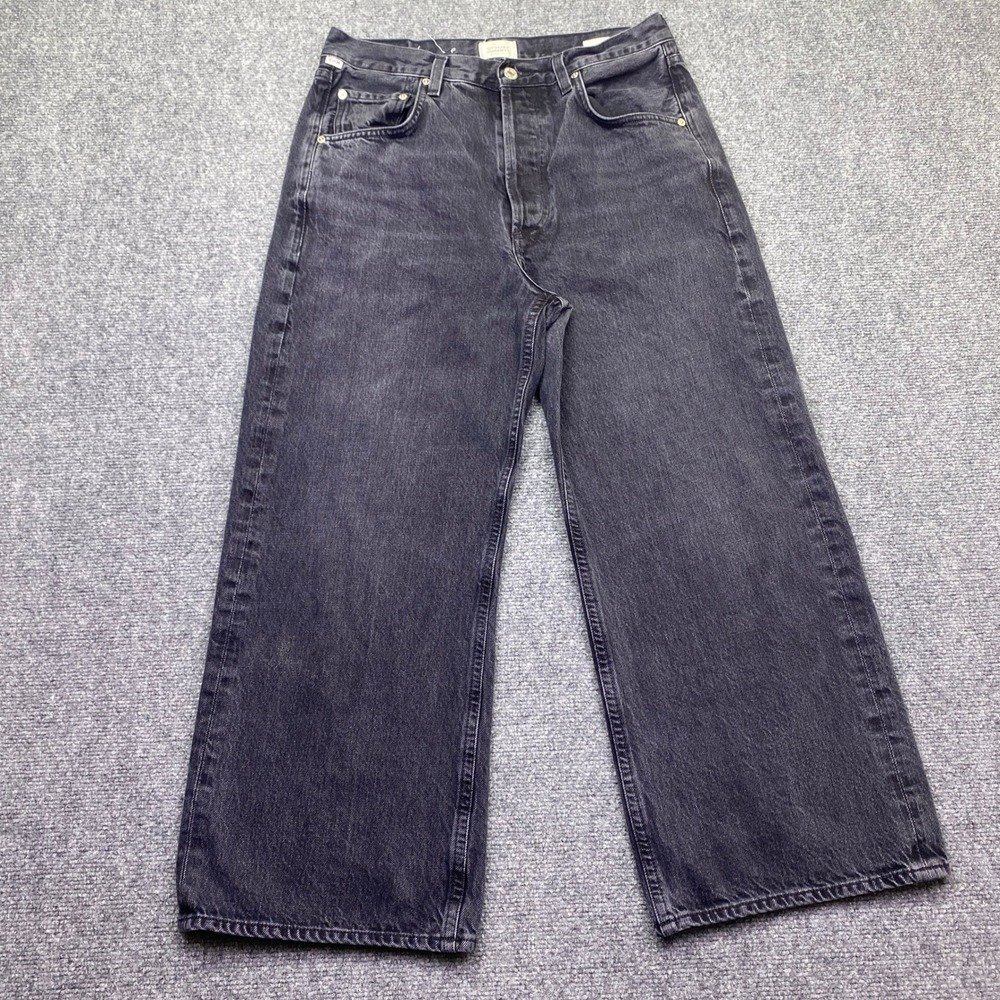 Citizens of Humanity Gaucho Wide Leg Jeans Premium Vintage Sz 28 Faded Black